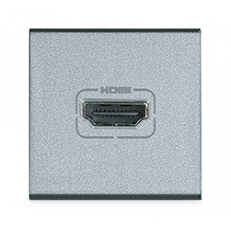 Priza video HDMI 1 modul Argintiu Bticino Living Light